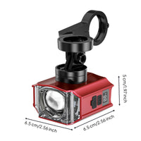 Handlebar-Mounted Bike Light with Digital Display Adjustable Cycle Front Light Waterproof Portable for Night Riding