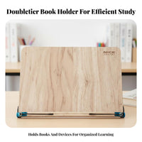 Two-Tier Reading Easel Foldable Adjustable Book Easel Stable Base for Desk, Home