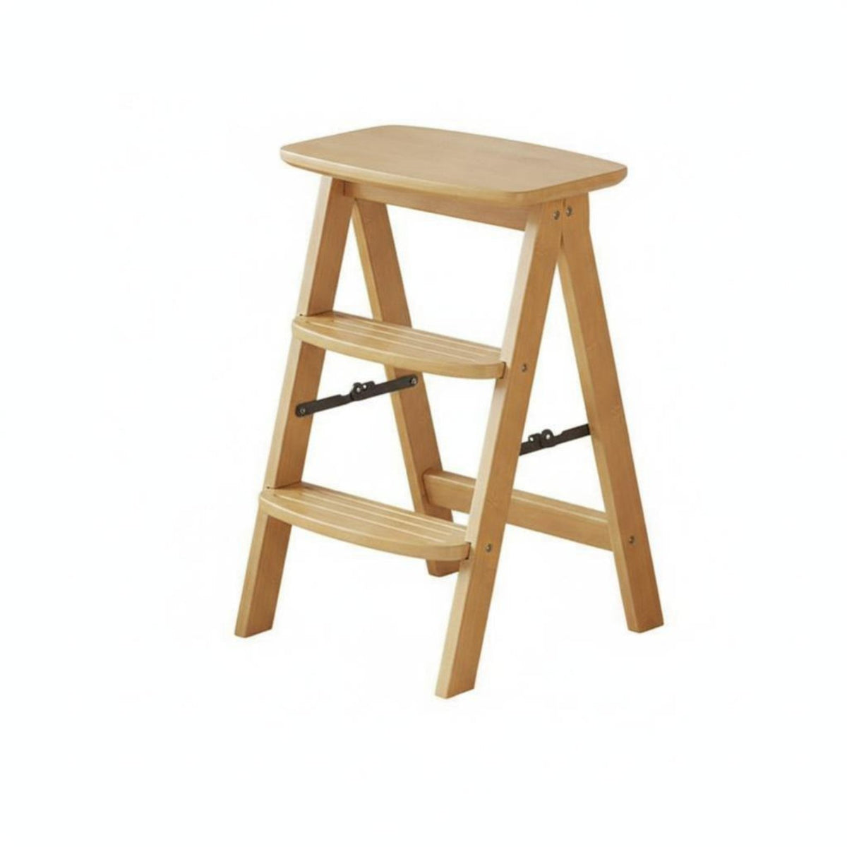 3-Step Folding Stool Foldable 3-Step Stepladder Wide Step S for Closet, Adults