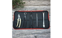 Bonsai Tool Kit Compact Bonsai Tools with Rolling Case Tool Set with Organizer Bag for Hobbyists