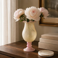 Glass Vase Colorful Decorative Vase Handmade Look