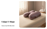 Skin-Friendly I-Shaped Beauty Pillow Aids Back Sleeping Face Cradle Pillow Breathable for Skincare Enthusiasts, Adults, Sleep, Napping, Home