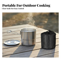 Long-Lasting Stainless Steel Camping Pot Lightweight Camping Cook Set Rust Resistant for Campers, Backpackers, Picnic