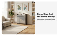 Dining Room Storage Cabinet Multifunctional Sideboard Buffet Cabinet Large Capacity Organization Furniture Raised Countertop Fence Elevated Base Suitable for Apartment Dwellers Renters Hallway Kitchen Dining Room