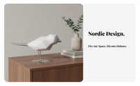 Gift Idea Origami Bird Figurine Minimalist Design Nordic Bird Statue Artistic Accent for Entrance Hall, Living Room, Bookshelf