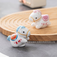 文创 中式杂货 陶瓷创意小马系列桌面装饰品 家居日用工艺小摆件