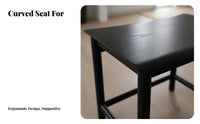 Saddle Seat Stool Chinese Aesthetic Small Bench Minimalist design long-lasting Construction for Homeowners, Home Office, Balcony