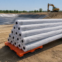 Black HDPE Composite Waterproofing Membrane, Non-Woven Pond Liner for Landscaping, Impermeable Geotextile Drainage Fabric