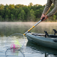 Telescopic Fishing Landing Net with Foldable Stainless Steel Pole for Catching Fish