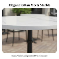 French Rattan Chair Weather Resistant for Terrace