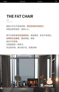 家用卧室轻奢化妆椅梳妆台凳子舒适久坐客厅休闲单人沙发美甲椅子 奶油白【羊羔绒】