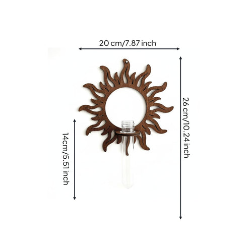 Sun Wall Planter Space-Saving Radiant Plant Shelf Natural Border for Living Room