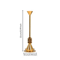 Taper Candle Holder Metal Candlestick with Stepped Base Minimalist Candlestick Holder for Mantel