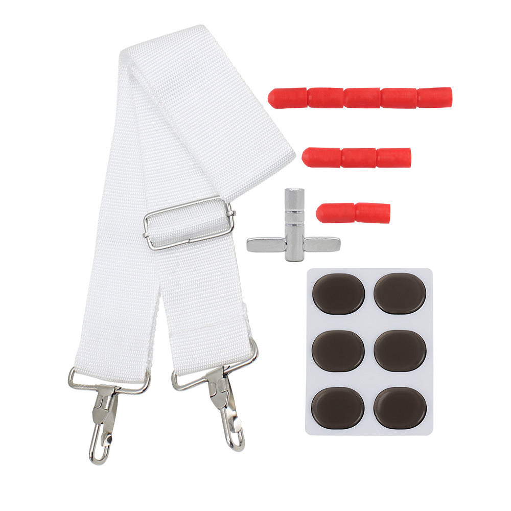 LADE Snare Drum Accessory Kit with Strap, Key, Stick Bag, and Mute Pad