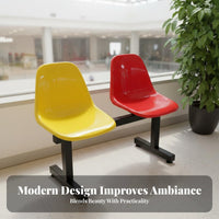Gang Chair Easy to Clean Waiting Room Bench Sturdy Airport Seating Bench for Customers, General Public, Shopping Malls, Airports