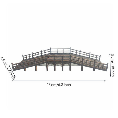 Handmade Wooden Bridge Realistic Look Wooden Bridge Model Lightweight for Desk