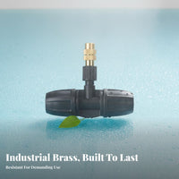 6mm Irrigation Mister Drip System Compatible Brass Misting Nozzle Cooling Mist Fine-Spraying Sprinkler Head for Gardeners, Greenhouse Owners