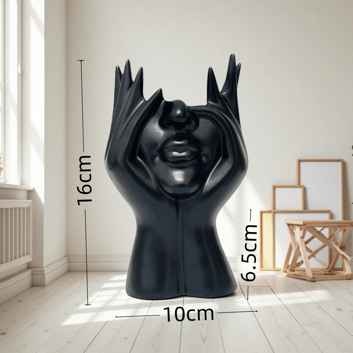 Black / Holding Face