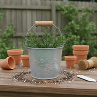 Galvanized Iron Decor Pot Handmade Mini Watering Can Planter for Desktop, Garden