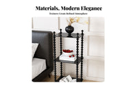 C-Shaped Rolling Cart Minimalist Aesthetic Nightstand Movable with casters Multi-Functional for Children, Apartment Dwellers
