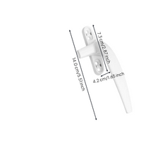 Aluminum Alloy Casement Handle, Security Lock, Universal Replacement, Push-Pull, Comfortable Grip