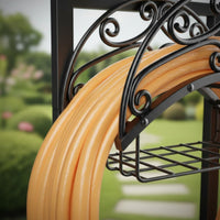 Freestanding Hose Rack Sturdy Outdoor Storage Stable Base for Yard