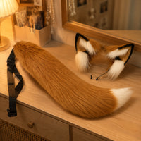 Animal Ears and Tail Set Soft Animal Costume Set Easy to Wear for Cosplayers, Cosplay, Halloween