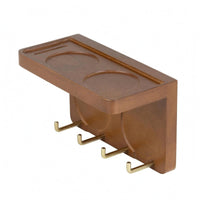Coffee Tool Rack Metal Hooks Wall Mounted Coffee Rack Wooden