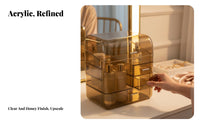 Stackable Cosmetic Drawer Box Multi-Compartment Compartmentalized Storage Box
