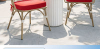 Waterproof Horseshoe Outdoor Chair Cushion with Ties, Snowflake Pattern, Polyester
