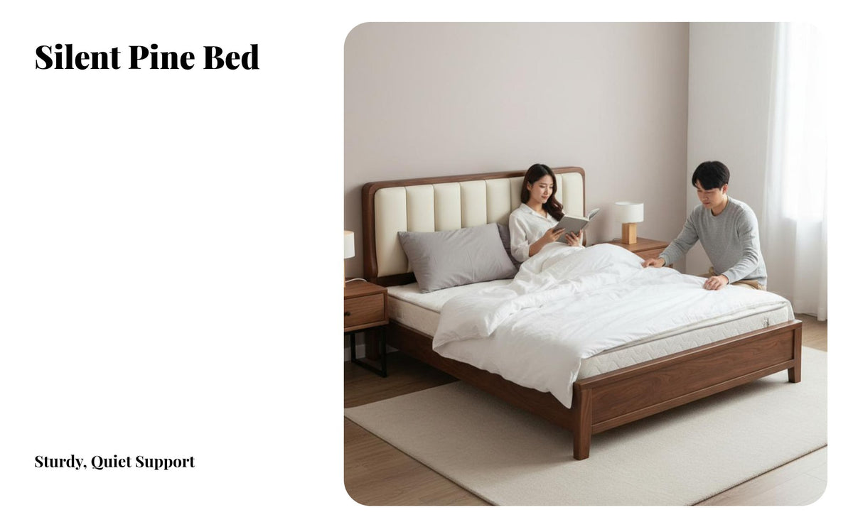 Nordic and design & design Upholstered top pieceboard Bedstead Modern Design Bed Frame Flush perimeter Bedroom Furniture Sturdy Construction for partners, property owners, Renters, Guest Room, Home, Apartment