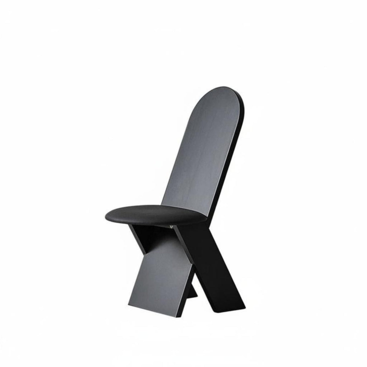 Curved Backrest Chair Sturdy Wood Frame Dining Seating Retro Aesthetic Upholstered Seat for Homeowners, Adults, Kitchen