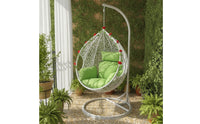 Freestanding Hanging Egg Chair Woven Egg Chair with Stand Cozy Furniture Modern for Balcony