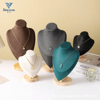 Solid Wood Neck Display Stand for Necklaces and Pendants
