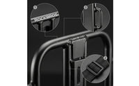 Black Fork Cargo Rack with Straps Rigid Front Rack with Adjustable Straps Sturdy Stable for Bikepackers