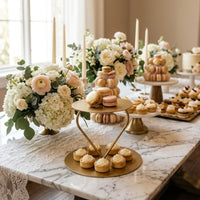 Cake Stand with Wire Frame Elegant Tableware Luxurious for Receptions, Brides