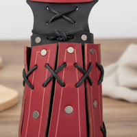 Nordic Design Viking Wristband Bracer Riveted Design Viking Bracer Lace-up Cosplay Wrist Armor Adjustable Fit for Cosplayers, LARP Players, Themed Party, Stage Performance