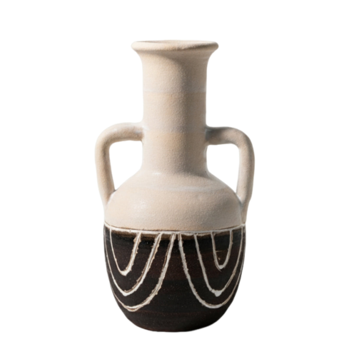 Resin Vase with Handles Artisan-Made Decorative Flower Vase Attractive for Study