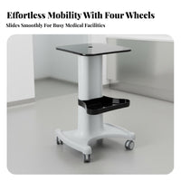 Oral Instrument Trolley Long-Lasting ABS Material Medical Utility Cart Medical Support Trolley With Wheels Mobile Tray Stand