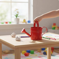 Metal Watering Can Glossy Yard Item Perforated
