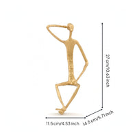 Seated Figure Sculpture Slender Decoration Decorative for Bookshelf, Living Room