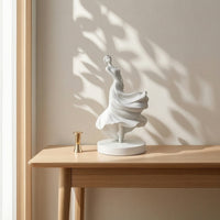 dancers Statue with Pedestal Decorative dancers Figurine Modern Ornament for Living Room, Entryway, Bookshelf