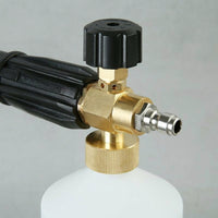 Car Cleaning Foam Sprayer for Efficient Car Wash, Pressure Washer Foam Lance with Brass and Stainless Steel Nozzle, Cylindrical Dispenser Bottle