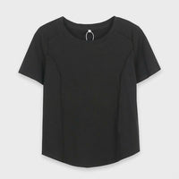 Womens Tops with Short Sleeves and Round Neckline, Ladies Summer in Modal Blend for Comfort, Loose Fit Tshirts for