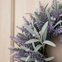 Lavender Wreath Realistic Look Artificial Lavender Wreath Vibrant Colors