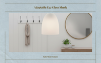 E27 frosted glass shade for rooms