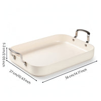 Roasting Pan with Handles Nonstick Rectangular Roasting Pan High-Heat for Home Cooks, Dessert Makers