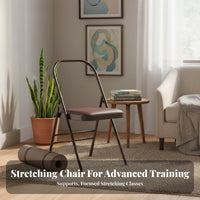 Foldable Folding Exercise Chair Heavy-Duty Exercise Inversion Stool Sturdy Construction Folding Exercise Chair Stable for Beginners, Seniors, Home Use, Office