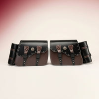 Motorcycle Saddlebags with Flap Retro Motorcycle Saddlebags Secure Saddle Bags for Motorcyclists