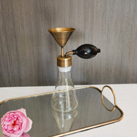 Glass Aroma Bottle with Vintage Metal Funnel for Coffee Beans and Essential Oils